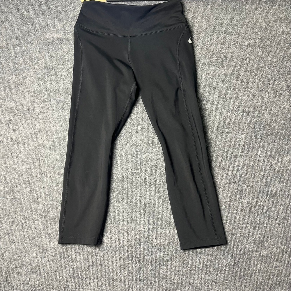 Nike Leggings Womens Size Small Black Cropped Mesh Athletic Running High Waist